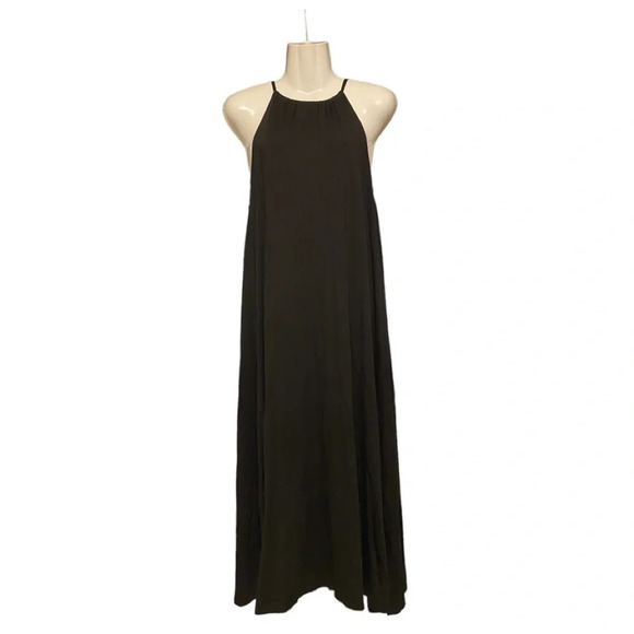 Eileen Fisher Fine Jersey Black Maxi Dress - Picture 2 of 9
